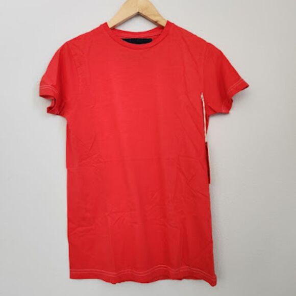 La Detresse Red 100% Cotton Crewneck Tee | Size XS - Picture 1 of 9